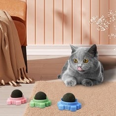 17 X YEKU YEKU 3PCS CATNIP BALLS, CATNIP BALL TOY, ROTATABLE CATNIP BALL, CATNIP WALL BALLS TOYS, MOLAR CATNIP BALLS FOR CAT TEETH CLEANING INTERACTIVE TOY AND CLEANING TEETH - TOTAL RRP £156: LOCATI