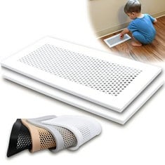 9 X BABY PROOFING VENT COVER FOR HOME FLOOR - SOFT SILICONE CHILD PROOF FLOOR AIR VENT COVER, CATCHES SMALL ITEMS & PREVENTS CREEPY CRAWLIES, BABY SAFETY PRODUCT, FITS FLOOR REGISTERS 4X10” (GRAY) -