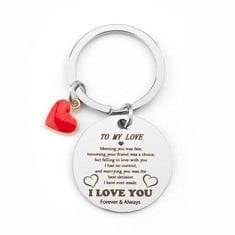 QUANTITY OF HOOSMOON VALENTINE DAY GIFTS FOR BOYFRIEND HUSBAND MEN COUPLES KEYRING I LOVE YOU VALENTINES HIM HER WEDDING ANNIVERSARY BIRTHDAY GIRLFRIEND WIFE WOMEN ROMANTIC PRESENTS, 10X5X1 CM - TOTA