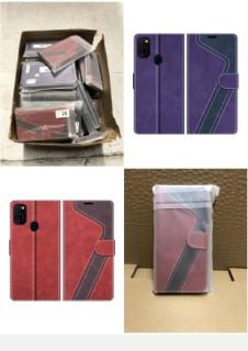 QUANTITY OF ASSORTED ITEMS TO INCLUDE MOBESV PHONE COVER FOR XIAOMI MI NOTE 10, FLIP WALLET CASE FOR XIAOMI MI NOTE 10 / MI NOTE 10 PRO PHONE CASE, RED/DARK PURPLE: LOCATION - A RACK