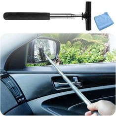 QUANTITY OF CAR REARVIEW MIRROR WIPER, RETRACTABLE AUTO GLASS SQUEEGEE, WATER CLEANER WITH TELESCOPIC LONG ROD, PORTABLE CLEANING TOOL?FOR MIRROR, SHOWER DOOR?CAR WINDOWSHIELD, WINDOW FILM APPLICATIO