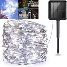 10 X ARKIM 2 PACKS-200 LED SOLAR STRING LIGHTS,SOLAR LIGHTS OUTDOOR GARDEN WATERPROOF COPPER WIRE LIGHTS, FAIRY LIGHTS, FOR GARDEN PATIO YARD HOME WEDDING CHRISTMAS PARTIES (WHITE 200LED,2) - TOTAL R