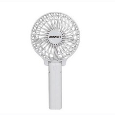 48 X IWISH MINI PORTABLE FAN, ELECTRIC PERSONAL HANDHELD FOLDING FANS WITH USB RECHARGEABLE BATTERIES FOR KIDS OUTDOOR HOUSEHOLD TRAVELING DESKTOP WHITE - TOTAL RRP £399: LOCATION - C RACK