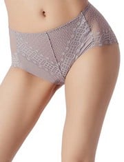 27 X IB-IP WOMEN'S SEE-THROUGH LADIES BRIEFS HIPSTER PANTIES EYELET LACE KNICKERS, SIZE: 18, LIGHT GREY - TOTAL RRP £179: LOCATION - D RACK