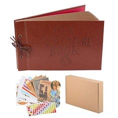 14 X LBSC ADVENTURE BOOK PIXAR HANDMADE DIY FAMILY SCRAPBOOK, RETRO ALBUM, ANNIVERSARY SCRAPBOOK, TRAVEL ALBUM, THANKSGIVING VACATION MEMORIES (C) - TOTAL RRP £140: LOCATION - E RACK