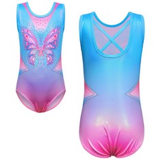 14 X HUAANIUE GIRLS LONG GYMNASTICS LEOTARD SLEEVELESS BALLET LEOTARD DANCING KIDS DRESS SPORTSWEAR 3-12Y ATHLETIC SPORTS CLOTHES GYM CHILDREN AEROBICS COSTUME DANCEWEAR(BLUEPINK,12A) - TOTAL RRP £16