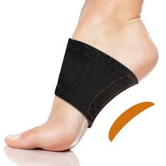 QUANTITY OF MIAYOHO ARCH SUPPORT BRACE PLANTAR FASCIITIS PAIN ADJUSTABLE COMPRESSION ARCH INSERTS ORTHOTIC INSERTS SUPPORT FOR FLAT FEET FOOT PAIN, HIGH ARCHES, HEEL FATIGUE (M 5-8 / W 6-9.5, BLACK)