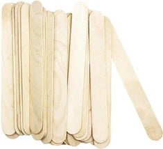 4 X ANTETOK 500 PCS JUMBO CRAFT STICKS 8" LENGTH WOOD FINISH TONGUE DEPRESSORS BIRCH WOOD STICK ICE CREAM STICKS - TOTAL RRP £82: LOCATION - E RACK