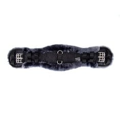 5 X MERINO® DRESSAGE STRAPS, LAMBSKIN SADDLE GIRTH DRESSAGE, RIDING GIRTH WITH NATURAL LAMBSKIN, ANTHRACITE-BLACK - TOTAL RRP £245: LOCATION - E RACK