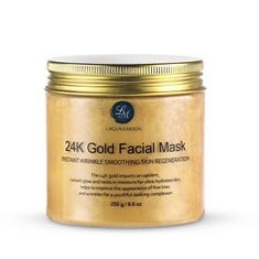 34 X 24K GOLD FACIAL MASK 8.8 OZ GOLD FACE MASK FOR ANTI AGING ANTI WRINKLE FACIAL TREATMENT PORE MINIMIZER, ACNE SCAR TREATMENT & BLACKHEAD REMOVER 250G - TOTAL RRP £198: LOCATION - A RACK