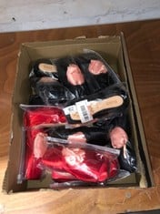 QUANTITY OF ASSORTED ITEMS TO INCLUDE WOMEN GIRLS SATIN DANCE SHOE BLACK & RED & PINK BALLET POINTE SHOES WITH TOE PADS & CARRY POUCH (2.5 UK RED): LOCATION - A RACK