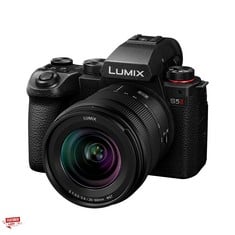 PANASONIC LUMIX DC-S5 II FULL FRAME MIRRORLESS CAMERA WITH 20-60MM F3.5-5.6 LENS, 4K 60P AND 6K 30P, FLIP SCREEN, WI-FI, ACTIVE IS, BLACK. RRP £1800: LOCATION - BACK WALL