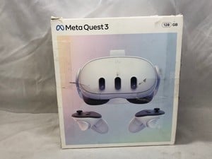 META QUEST 3 128GB VR HEADSET (RRP - £409): MODEL NO S3A: LOCATION - A RACK