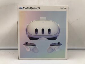 META QUEST 3 128GB VR HEADSET (RRP - £409): MODEL NO S3A: LOCATION - A RACK