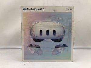 META QUEST 3 512GB VR HEADSET (RRP - £469): MODEL NO S3A: LOCATION - A RACK