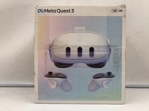 META QUEST 3 128GB VR HEADSET (RRP - £409): MODEL NO S3A: LOCATION - A RACK