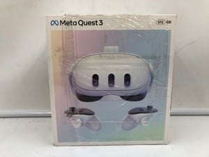 META QUEST 3 512GB VR HEADSET (RRP - £469): MODEL NO S3A: LOCATION - A RACK