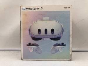 META QUEST 3 128GB VR HEADSET (RRP - £409): MODEL NO S3A: LOCATION - A RACK