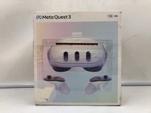 META QUEST 3 128GB VR HEADSET (RRP - £409): MODEL NO S3A: LOCATION - A RACK