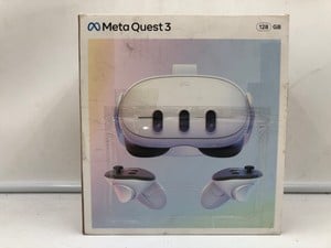 META QUEST 3 128GB VR HEADSET (RRP - £409): MODEL NO S3A: LOCATION - A RACK