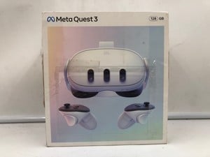 META QUEST 3 128GB VR HEADSET (RRP - £409): MODEL NO S3A: LOCATION - A RACK