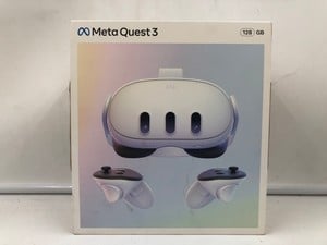 META QUEST 3 128GB VR HEADSET (RRP - £409): MODEL NO S3A: LOCATION - A RACK