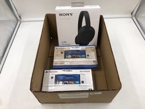 2X SONY PLAYSTATION BACKBONE (SEALED UNIT) + SONY NOISE CANCELING HEADPHONES MODEL WH-CH720N : LOCATION - C RACK