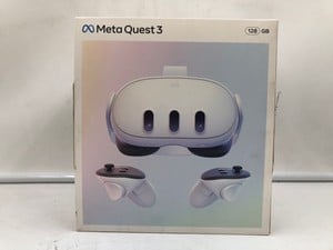 META QUEST 3 128GB VR HEADSET (RRP - £409): MODEL NO S3A: LOCATION - A RACK