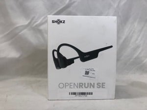 SHOKZ OPENRUN BONE CONDUCTION HEADPHONES, OPEN-EAR BLUETOOTH SPORTS EARPHONES WITH MIC, IP67 WATERPROOF (RRP £130):: LOCATION - C RACK