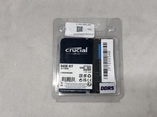 CRUCIAL 64GB (2X32GB) DDR5 4800MHZ CL40 NOTEBOOK/LAPTOP MEMORY SODIMM RAM (RRP - £225): MODEL NO CT2K32G4BC40S5: LOCATION - C RACK