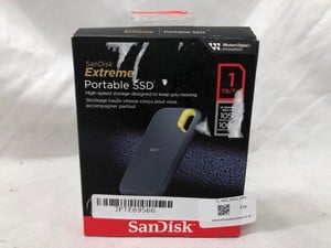 SANDISK 1TB EXTREME PORTABLE EXTERNAL STORAGE.: LOCATION - C RACK