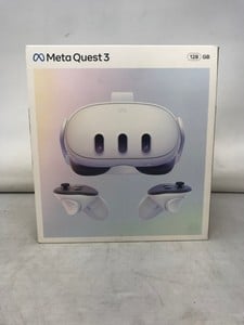 META QUEST 3 128GB V.R HEADSET (RRP - £479): MODEL NO S3A: LOCATION - D RACK