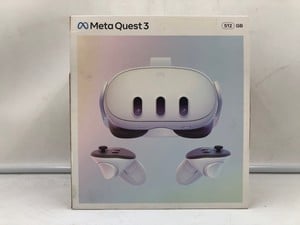 META QUEST 3 512GB V.R HEADSET (RRP - £619): MODEL NO S3A: LOCATION - D RACK