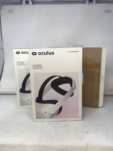 3X OCULUS QUEST 2 ELITE STRAP  VR ACCESSORIES.: LOCATION - D RACK