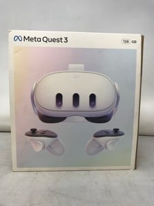 META QUEST 3 128GB V.R HEADSET (RRP - £479): MODEL NO S3A: LOCATION - D RACK