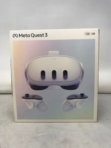 META QUEST 3 128GB V.R HEADSET (RRP - £479): MODEL NO S3A: LOCATION - D RACK