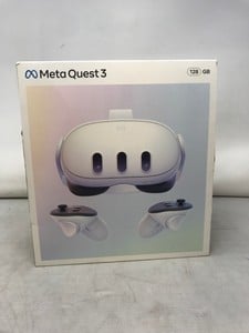 META QUEST 3 128GB V.R HEADSET (RRP - £479): MODEL NO S3A: LOCATION - D RACK