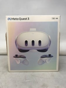 META QUEST 3 128GB V.R HEADSET (RRP - £479): MODEL NO S3A: LOCATION - D RACK