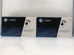 2X HP 13A BLACK LASERJET TONER CARTRIDGE PRINT CARTRIDGE: MODEL NO Q2613A (SEALED UNITS): LOCATION - A RACK