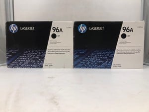 2X HP BLACK TONER CARTRIDGE 96A PRINT CARTRIDGE: MODEL NO C4096A (SEALED UNITS): LOCATION - A RACK