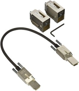 2X CISCO NETWORK STACKING MODULE CABLE: MODEL NO C9200-STACK-KIT: LOCATION - A RACK