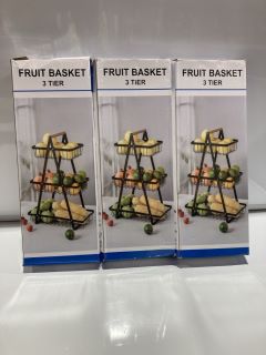 QTY OF 3 TIER FRUIT BASKETS