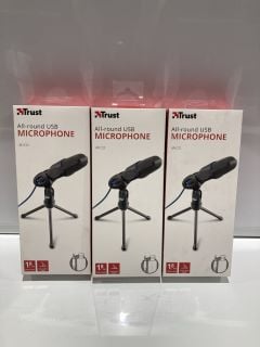 3 X TRUST ALL ROUND USB MICROPHONE & PHILIPS HOME CINEMA HEADPHONES SHC5200 RRP £93.84