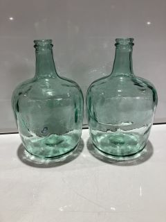 2 X GLASS BOTTLE