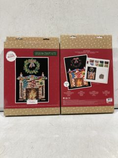 QTY OF DOCRAFTS CHRISTMAS SEQUIN CRAFT KITS