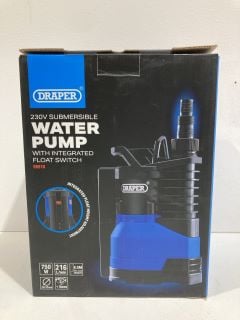 DRAPER 230V SUBMERSIBLE WATER PUMP WITH INTEGRATED FLOAT SWITCH