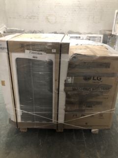 1X PALLET WITH TOTAL RRP VALUE OF £2602 TO INCLUDE 1X LG WASHING MACHINES MODEL NO F2Y509WBL N1, 1X BEKO ELECTRIC COOKERS MODEL NO XDC663SM, 1X AEG ELECTRIC COOKERS MODEL NO  CIS67 42ECM, 1X HISENSE