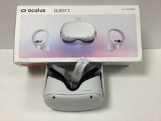 OCULUS QUEST 2 128GB VIRTUAL REALITY GOGGLES (ORIGINAL RRP - €249.99) IN WHITE. (WITH BOX + CHARGER + CONTROLLERS (SEE PHOTOS)) [JPTZ7388]