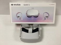 OCULUS QUEST 2 128GB VIRTUAL REALITY GOGGLES (ORIGINAL RRP - €249.99) IN WHITE. (WITH BOX + CHARGER + CONTROLLERS (SEE PHOTOS))