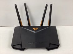 ASUS TUF GAMING AX30000 V2 DUAL BAND WIFI 6 ROUTER WI-FI ROUTER 6 (ORIGINAL RRP - €97.90) IN BLACK. (WITH CHARGER + ETHERNET CABLE. WITHOUT BOX) [JPTZ7393]